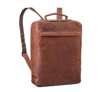 STILORD "Claudio" Real Leather Backpack for Men & Women Medium Size Laptop Bag 13-14 Inch Student Backpacks with Laptop Compartment Work Daypack Genuine Leather Colour:Cognac-Brown