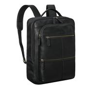 STILORD 'Coryo' 17 inch Laptop Backpack Leather | Large & Stylish | Business Backpack for Men and Women | Large Backpack for Work | Made of Genuine Leather, Colour:black