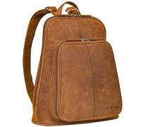 STILORD "Daisy" Elegant Leather Backpack Women Small Vintage Rucksack Modern Daypack for City Shopping Office Ladies Leather Handbags Genuine Leather Colour:tan - Dark Brown