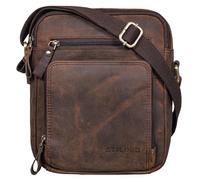 STILORD 'Darius' Mens Small Shoulder Bag in Genuine Leather Vintage Cross Body Bag Satchel with 3 Main Compartments Messenger Bag Small Purse for Men, Colour:colorado - brown