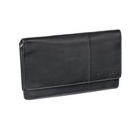 STILORD 'Darla' 3-in-1 Real Leather Purse for Women - Large Double Zip Wallet RFID Purses with 9 Card Slots Ladies Crossbody Cell Phone Shoulder Bag Genuine Leather, Colour:Black