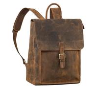 STILORD 'Debbie' Vintage Womens Leather Backpack Large Ral Leather Rucksack with Laptop Compartment 15.6 Inch Multi Pocket Ladies Daypack Fashionable for Daily Use Work, Colour:colorado - brown