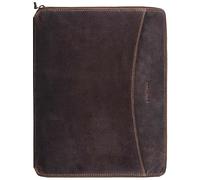 STILORD 'Dexter' Conference Folder Leather Portfolio A4 Vintage Business Map with Zip Portfolio Document Tablet Cover for 13,3 Inch MacBooks, Colour:Veleta - Brown