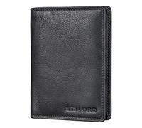 STILORD 'Dima' Real Leather Credit Card Holder for Men & Women RFID Blocking Wallet Multifunctional as Travel Wallet Passport Holder Car Document Wallet Genuine Leather, Colour:Black