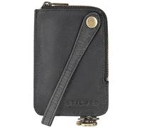STILORD "Eamon" Leather Key Case with Carabiner Key Wallet Holder Small Vintage Key Holder with Zip Key Wallet for Women and Men Real Leather Colour:Anthracite
