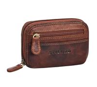 STILORD "Eason" Leather Key Case for Men with Multiple Compartments - Women’s Pouch Key Organizer Coin Wallet Key Holder - Genuine Leather Keychain with Money Pocket Colour:Kara - Cognac