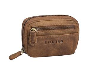 STILORD "Eason" Leather Key Case for Men with Multiple Compartments - Women’s Pouch Key Organizer Coin Wallet Key Holder - Genuine Leather Keychain with Money Pocket Colour:Middle Brown