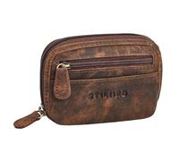 STILORD 'Eason' Leather Key Case for Men with Multiple Compartments - Women's Pouch Key Organizer Coin Wallet Key Holder - Genuine Leather Keychain with Money Pocket, Colour:Kreta - Brown
