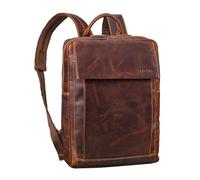 STILORD "Eliano" Large Leather Backpack Women and Men - 15-16 inch Laptop Backpack Elegant - Real Leather Rucksack Ideal as Travel Backpack with Trolley Strap Colour:Salerno - Brown