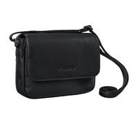 STILORD 'Elina' Stylish Leather Handbag Cross Body Bag Women Vintage Ladies Shoulder Bag Small Satchel Bag for Going Out Evening Bag Real Leather, Colour:black