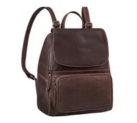 STILORD 'Ellie' Stylish Ladies Backpack in Genuine Leather Small Women's Rucksack Backpack Handbag ideal as Work Backpack or Daypack, Colour:torres - brown
