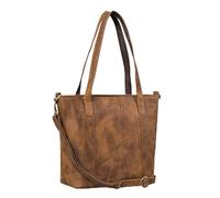 STILORD "Elodie Elegant Real Leather Handbag for Laptop 13 Inch Shoulder Bag with Zip - Medium Ladies Handbags Crossbody with Removable Strap for Everyday Use Colour:sepia-brown