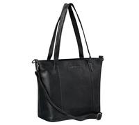 STILORD 'Elodie' Gorgeous leather shoulder bag ladies evening bag vintage leather handbag shoulder bag crossbody ladies handbag, Colour:obsidian black