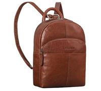 STILORD "Elva" Small Backpack Womens Genuine Leather Daypack Women - Spacious Ladies Rucksack 11 Inch Tablet - Ideal Anti-Theft Back Pack with Many Compartments Colour:maraska - Brown