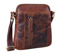 STILORD 'Emerson' Men's Small Messenger Bag Leather Vintage Shoulder Bag Crossbody Bag Small Leather Satchel Courier Bag Man Bag Genuine Leather, Colour:Florida - Brown