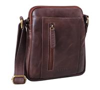 STILORD 'Emerson' Men's Small Messenger Bag Leather Vintage Shoulder Bag Crossbody Bag Small Leather Satchel Courier Bag Man Bag Genuine Leather, Colour:Lyon - Brown