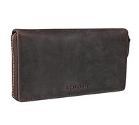 STILORD 'Emilia' Elegant Leather Wallet for Women with RFID and NFC Protection Horizontal Billfold Timeless and Classic Design Genuine Leather Gift Box, Colour:Dark - Brown