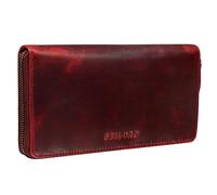 STILORD 'Emilia' Elegant Leather Wallet for Women with RFID and NFC Protection Horizontal Billfold Timeless and Classic Design Genuine Leather Gift Box, Colour:Kara - red