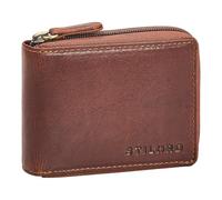 STILORD 'Ernie' Mens Leather Wallet with Credit Card Holder - Small Ladies Purse Wallet Genuine Leather Minimalist Bifold Wallet Big Coin Purse Slim Wallet RFID Blocker, Colour:Kara - Cognac