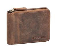 STILORD 'Ernie' Mens Leather Wallet with Credit Card Holder - Small Ladies Purse Wallet Genuine Leather Minimalist Bifold Wallet Big Coin Purse Slim Wallet RFID Blocker, Colour:Middle Brown