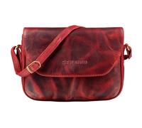 STILORD 'Esther' Ladies Handbag Shoulder Bag Leather Vintage Women's Bag Classic Evening Party Bag Genuine Leather, Colour:kara - red