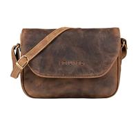 STILORD 'Esther' Ladies Handbag Shoulder Bag Leather Vintage Women's Bag Classic Evening Party Bag Genuine Leather, Colour:middle brown