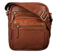 STILORD 'Fabian' Messenger Bag Leather Small 9,7' Tablet Case Cross-Body Shoulder Bag for Men and Women Vintage Everyday Spacious Genuine Leather, Colour:Cognac-Brown