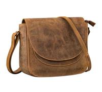 STILORD 'Fleur' Leather Shoulder Bag for Women Medium Size - Elegant Real Leather Handbag with Magnetic Clasp - Perfect as Cross Body Purse with Anti Theft Compartment, Colour:bergamo - brown