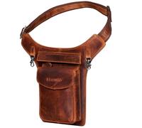 STILORD 'Frankie' Leather Bum Bag Vintage Waist Belt for Men and Women Genuine Leather Crossbody Hip Fanny Pack Ideal for Travel Festival, Colour:Kara - Cognac