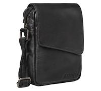 STILORD 'Fridolin' Small Leather Shoulder Bag, Men and Women Vintage Leather Bag, Elegant Handbag, Evening Bag, Colour:black