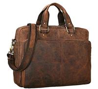 STILORD 'Gero' Messenger Bag Leather Gero 15 Liters, Colour:Sepia - Brown