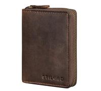 STILORD "Giannis" Small Leather Wallet for Men - RFID Protection Mini Purse - Vintage Bifold Wallet with Zipper, ID Window & Gift Box Colour:Black