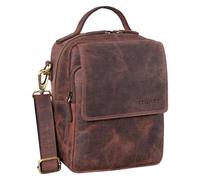 STILORD 'Gideon' Mens Small Messenger Bag Leather Vintage Shoulder Bag Side Bag for 10 Inch Tablets Inch Cross Body Bag in Genuine Leather, Colour:veleta - brown