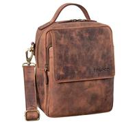 STILORD 'Gideon' Mens Small Messenger Bag Leather Vintage Shoulder Bag Side Bag for 10 Inch Tablets Inch Cross Body Bag in Genuine Leather, Colour:aneto - brown