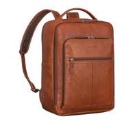 STILORD 'Gordon' Backpack Leather Men and Women Messenger Backpack Laptop 17 inch Leather Backpack Ladies Business Backpack Men, Colour:maraska - Brown