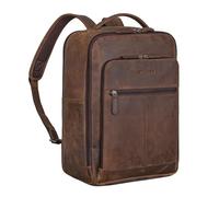 STILORD 'Gordon' Backpack Leather Men and Women Messenger Backpack Laptop 17 inch Leather Backpack Ladies Business Backpack Men, Colour:Zamora - Brown