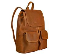 STILORD "Grace" Leather Backpack Vintage 13,3 inch Laptop Backpack Elegant Retro Daypack Rucksack Ideal as Business Backpack Bag Travel Bag Genuine Leather Colour:Texas - Brown