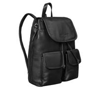 STILORD 'Grace' Leather Backpack Vintage 13,3 inch Laptop Backpack Elegant Retro Daypack Rucksack Ideal as Business Backpack Bag Travel Bag Genuine Leather, Colour:Black
