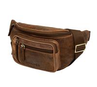 STILORD 'Greg' Belly Bag Leather Brown Vintage Hip Bag Men Ladies Belt Bags for Sports Festival Mobile Phone Doggy Bag Fanny Pack Genuine Leather, Colour:aneto - Brown