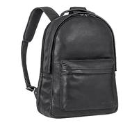 STILORD 'Hagen' Leather Backpack Women and Men Student Backpack Laptop Backpack 17 inch Leather School Backpack Daypack Gents, Colour:Black