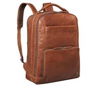 STILORD 'Harlow' XL Leather Backpack for Men | Vintage Laptop Backpack for 15-17 Inch | Large Work Backpack with Compartments | Trolley Attachable | Genuine Leather, Colour:maraska - Brown