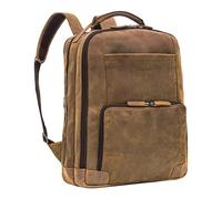 STILORD 'Harlow' XL Leather Backpack for Men | Vintage Laptop Backpack for 15-17 Inch | Large Work Backpack with Compartments | Trolley Attachable | Genuine Leather, Colour:Colorado - Brown