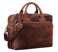 STILORD 'Hector' Large Business Leather Bag for Men | Vintage Messenger Bag with 15.6 Inch Laptop Compartment | XL Leather Briefcase for A4 Documents, Colour:Florida - Brown