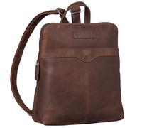 STILORD 'Heidi' Elegant Leather Backpack Retro Women's Vintage City Daypack Small Genuine Leather Rucksack, Colour:sapelli - brown