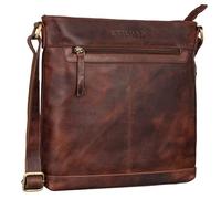 STILORD 'Henrike' Shoulder Bag Ladies Leather in High Format Vintage Shoulder Bag Medium Crossbody Bag Leather, Colour:porto - cognac