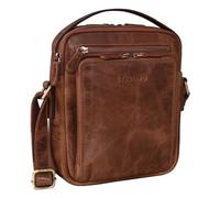 STILORD "Ilkay" Mens Small Shoulder Bag Leather Vintage Handbag Messenger Bag for Tablet iPad 9.7 Inch A5 Documents Cross Body Bag in Genuine Leather Colour:Kara - Cognac