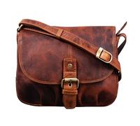 STILORD 'Iris' Leather Handbag Ladies Small Vintage Shoulder bag for Going Out Classic Evening Bag Tote Genuine Leather, Colour:kara - cognac