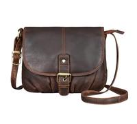 STILORD 'Iris' Leather Handbag Ladies Small Vintage Shoulder bag for Going Out Classic Evening Bag Tote Genuine Leather, Colour:zamora - brown