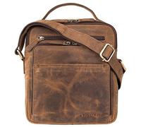 STILORD 'Ivan' Fashionable Mens Handbag Premium Leather Messenger Bag Men's Shoulder Bag Real Leather Shoulder BagTablet Satchel Genuine Leather, Colour:Colorado - Brown