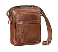 STILORD "Ivano Small Leather Crossbody Bag for Men - Compact Messenger Bag with Adjustable Shoulder Strap Genuine Leather Shoulder Bags for 10.9-Inch Devices Colour:brandy - cognac